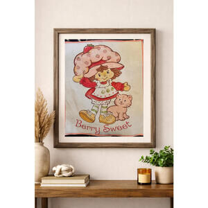 two face threads berry sweet strawberry shortcake biggie patch custom wall art